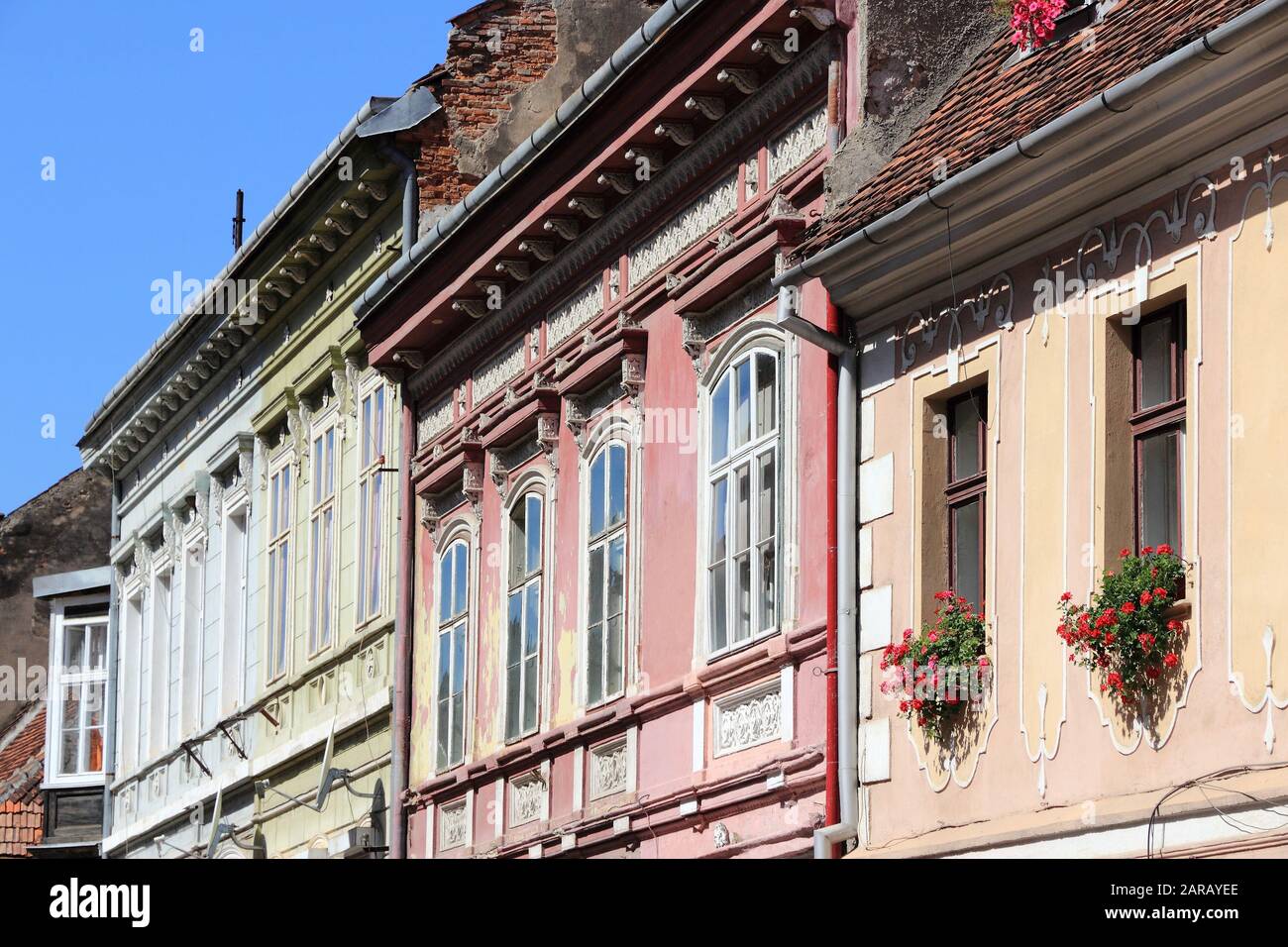Brasov Schei - old district. Town in Transylvania, Romania. Stock Photo