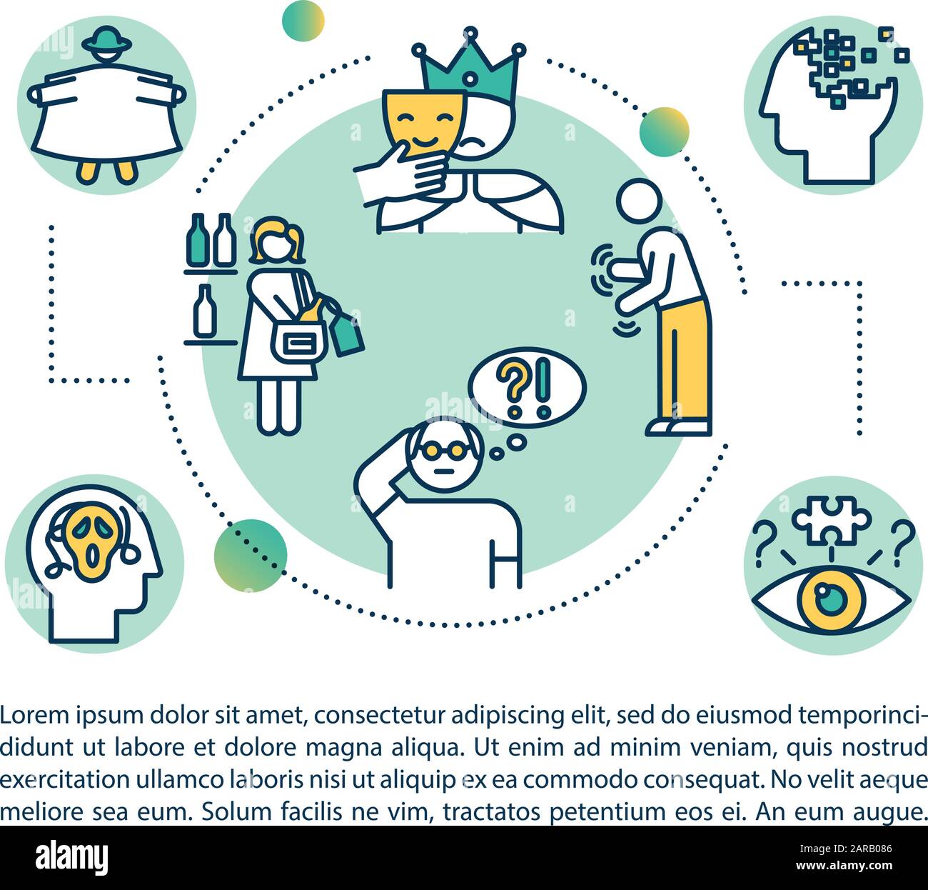 Mental Illness Concept Icon With Text Psychological Disorders 