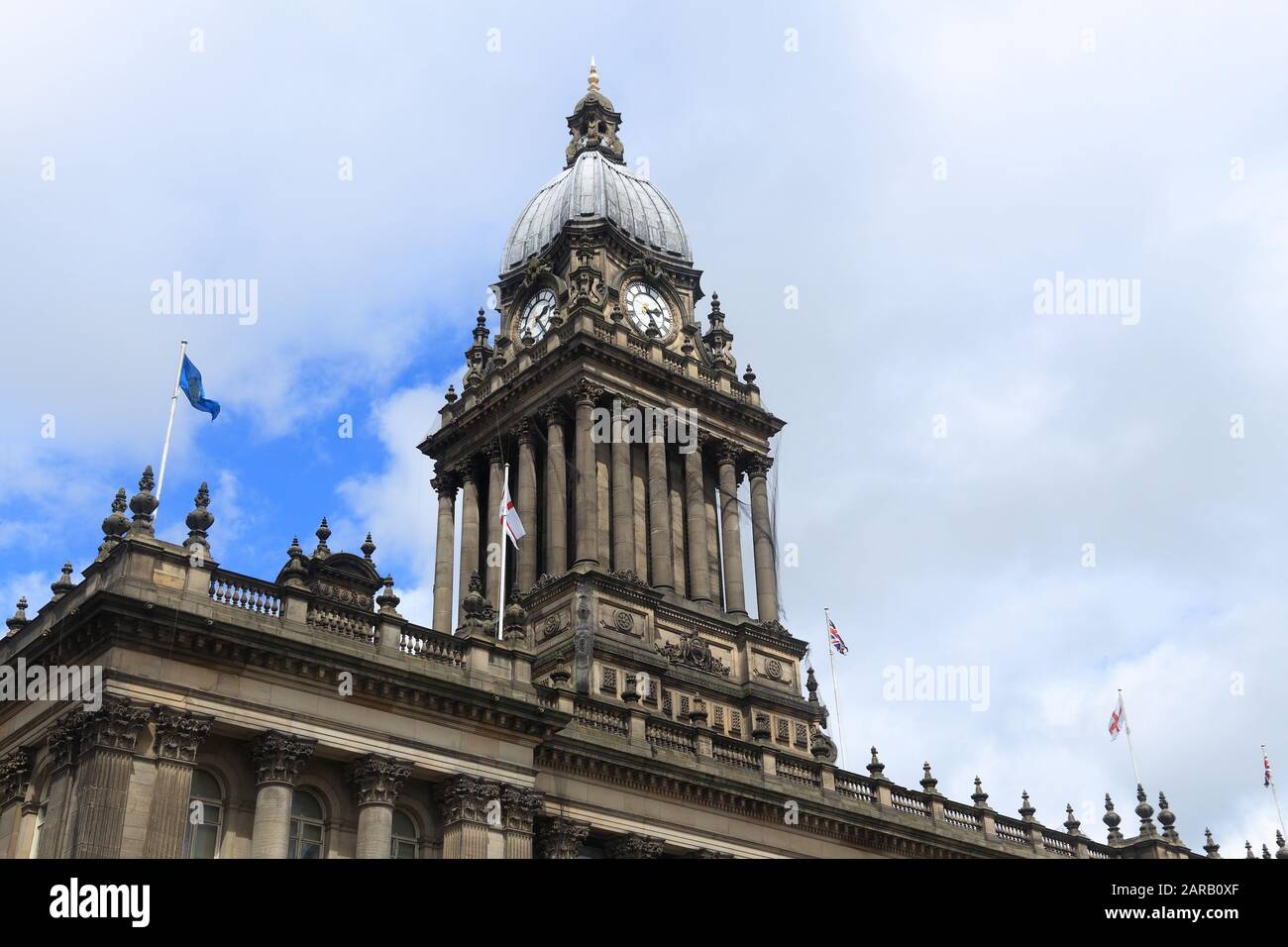 Leeds Town Hall. Municipal building in the UK. Stock Photo
