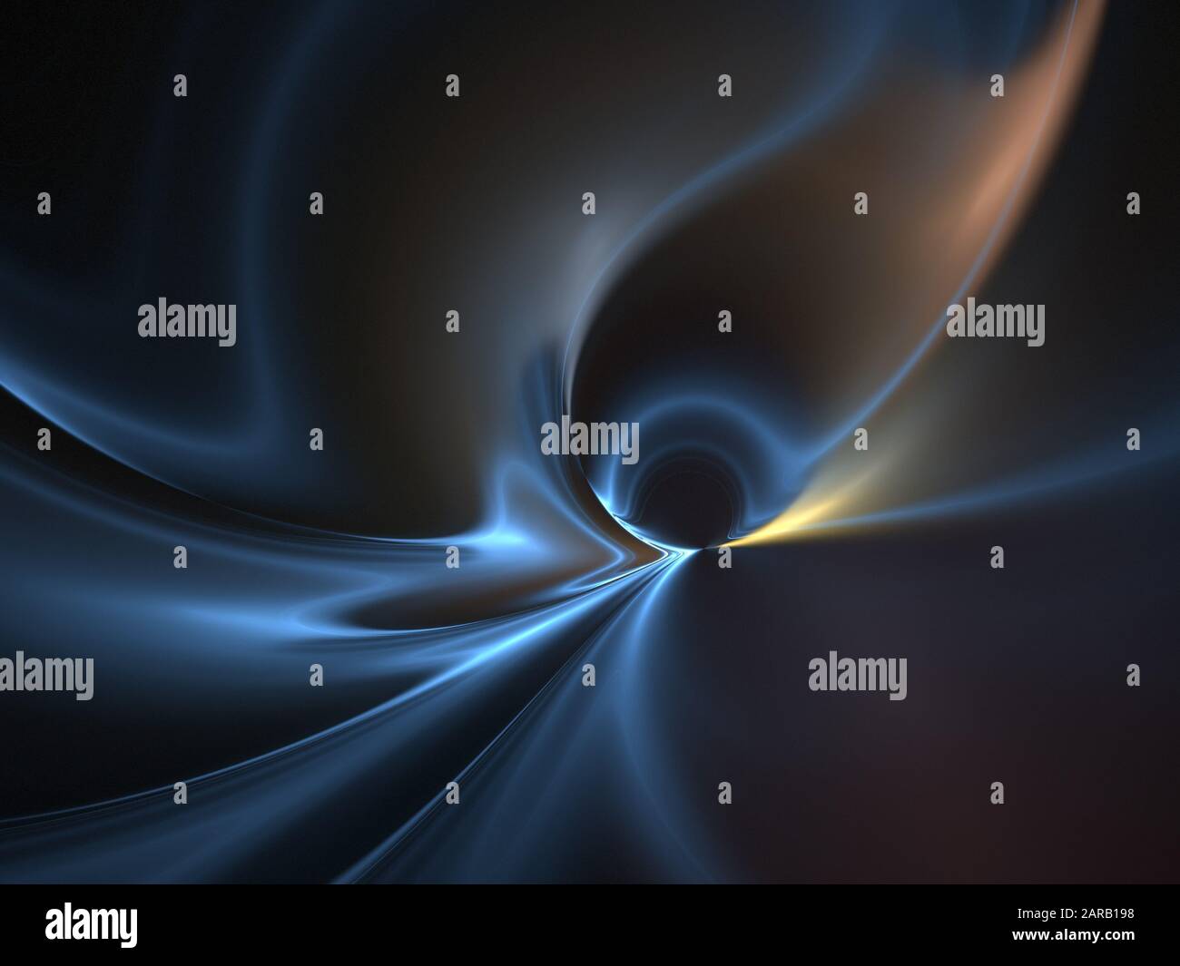 Graphics texture. Computer rendered background. 3D fractal. Blue wave ...