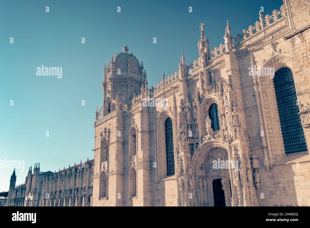 Jeronimos monastery, a UNESCO World Heritage site in Belem district in Lisbon, Portugal Stock Photo