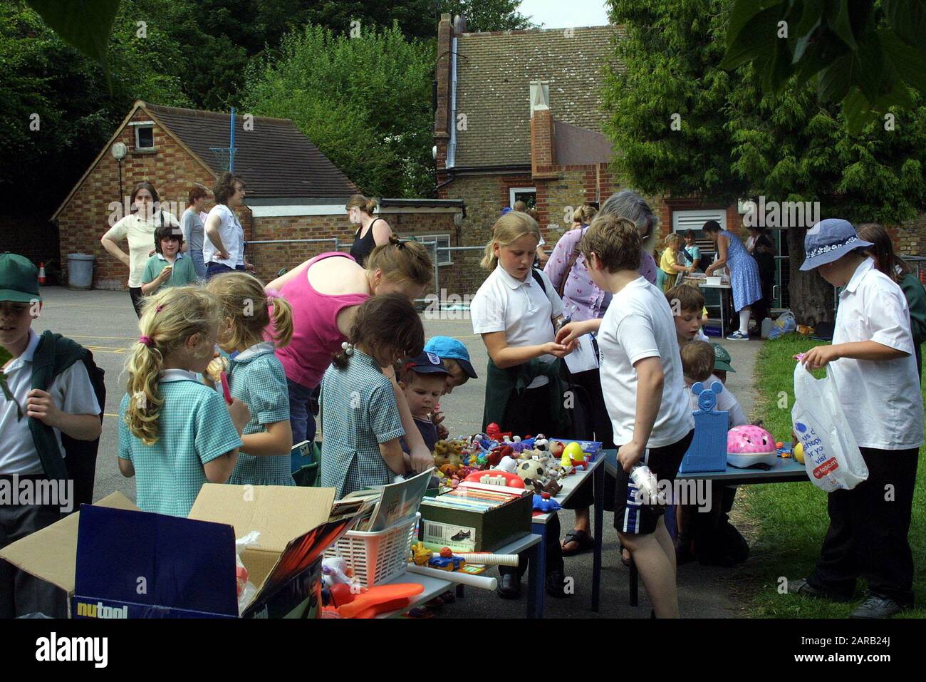 school yard sale to generate money for school activities Stock Photo