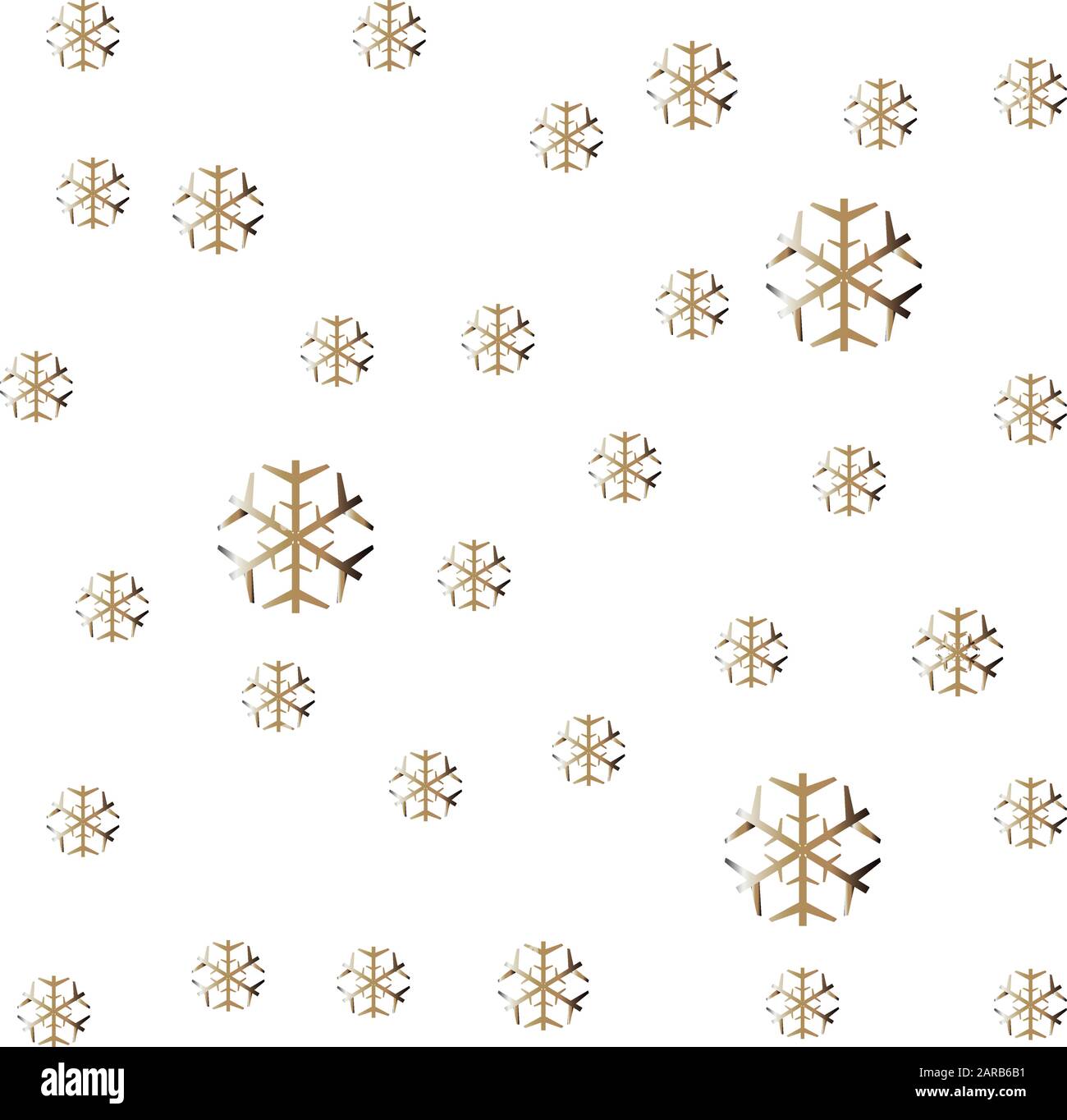 Cute Pattern with funky gold and silver elements. Festive Background. Vector Illustration Stock Vector
