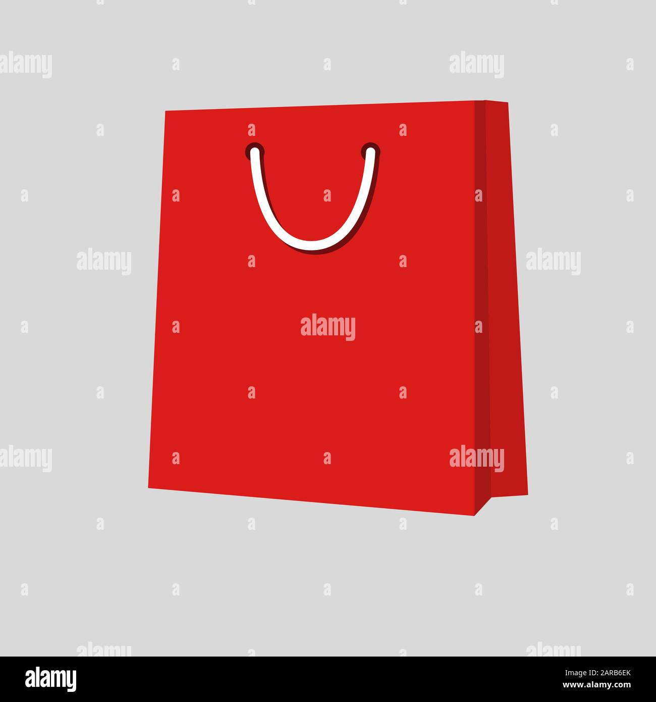 Shopping paper red bag with copyspace. Vector illustration Stock Vector ...