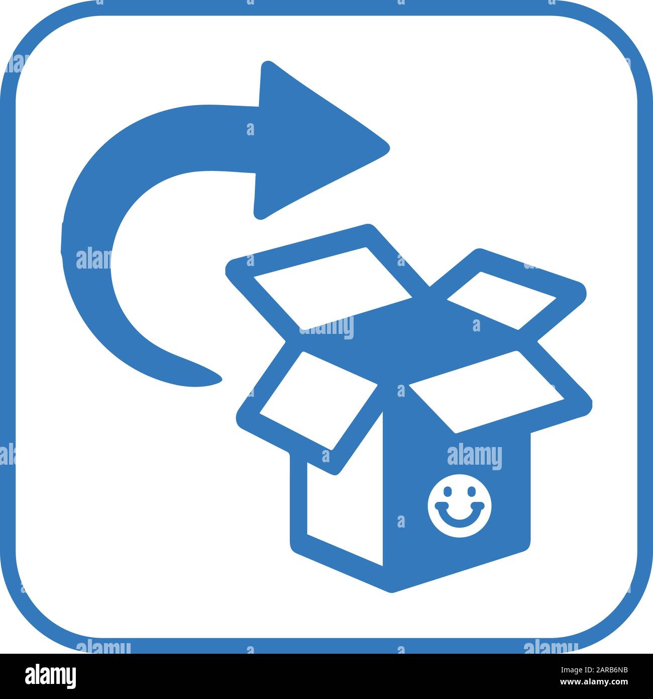 Well organized and fully editable Delivery Return Icon, Parcel Back ...