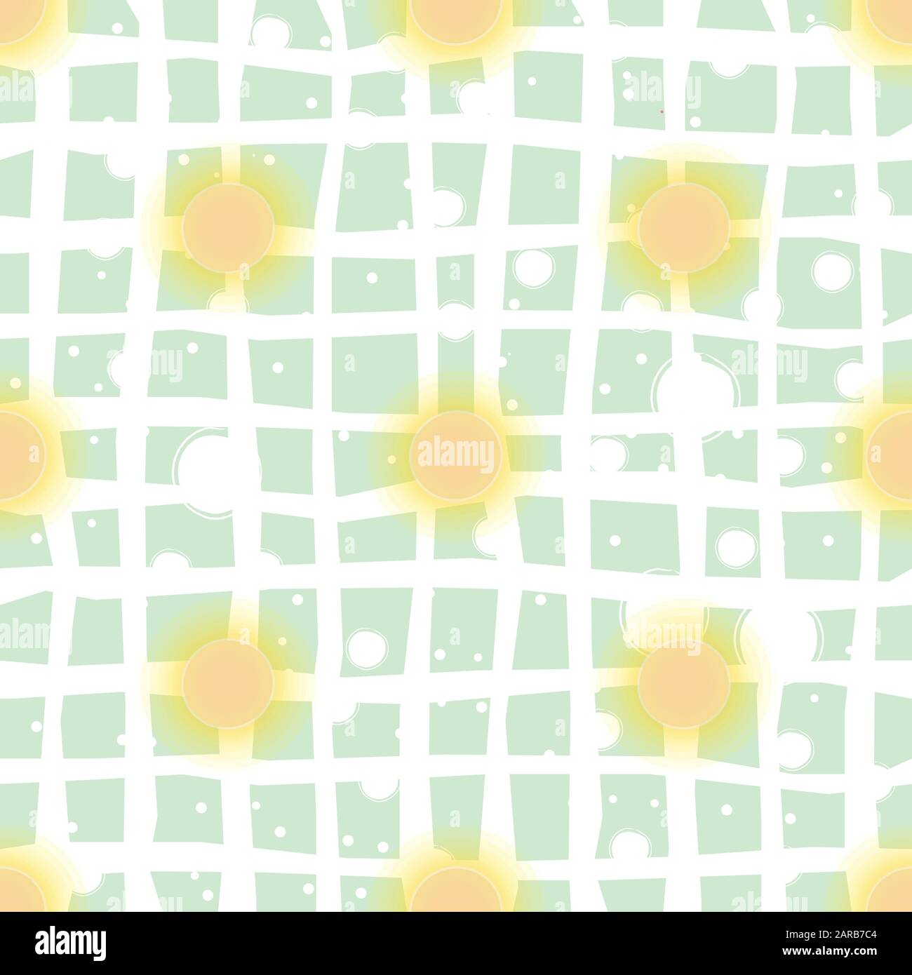 Seamless pattern with suns on dark background. Vector Illustration Stock Vector