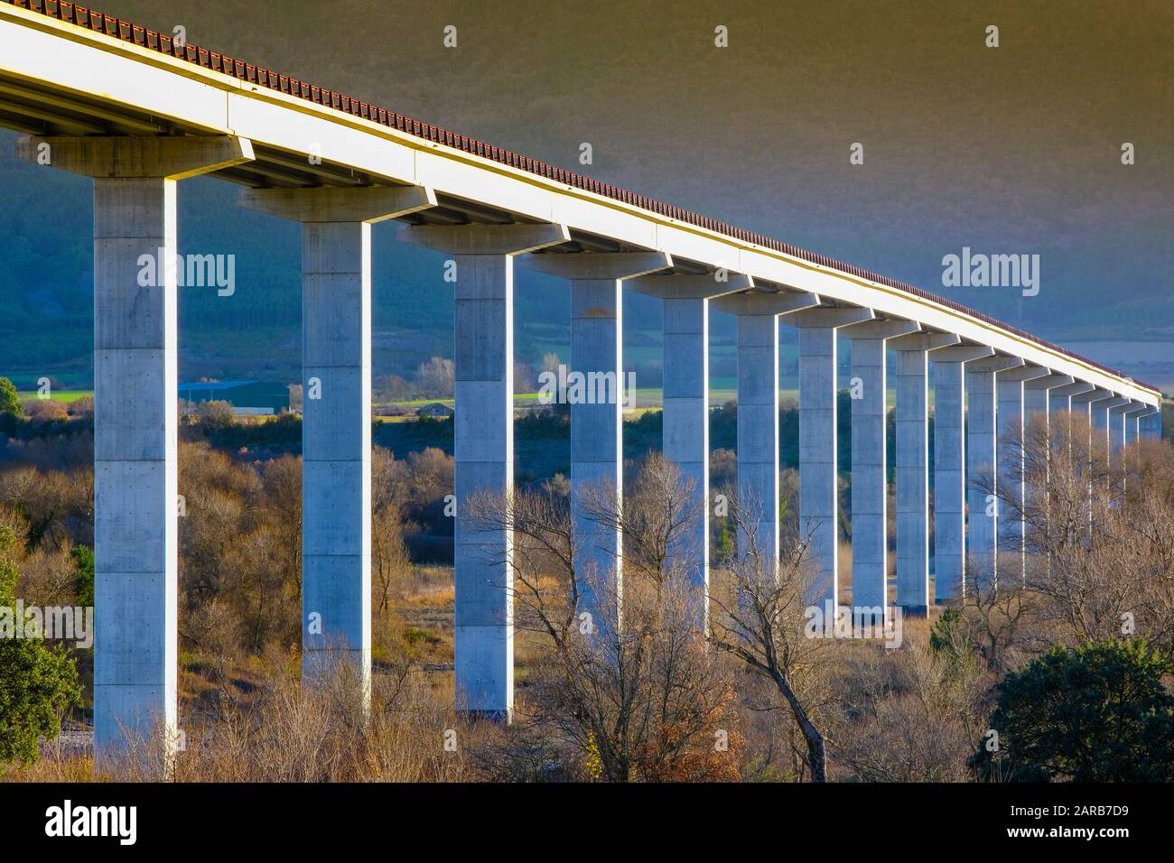 Bridge and pillars. Stock Photo