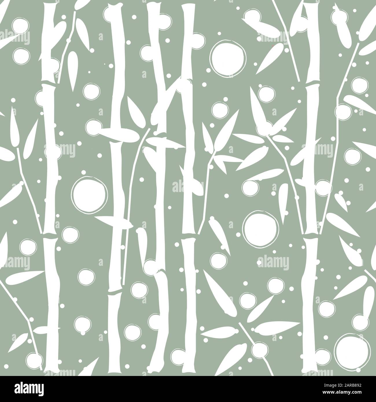 Seamless Pattern with bamboo. Great for swatches, fabric, textile, textures, wall art, gift/wrapping paper, etc. Vector Illustration Stock Vector