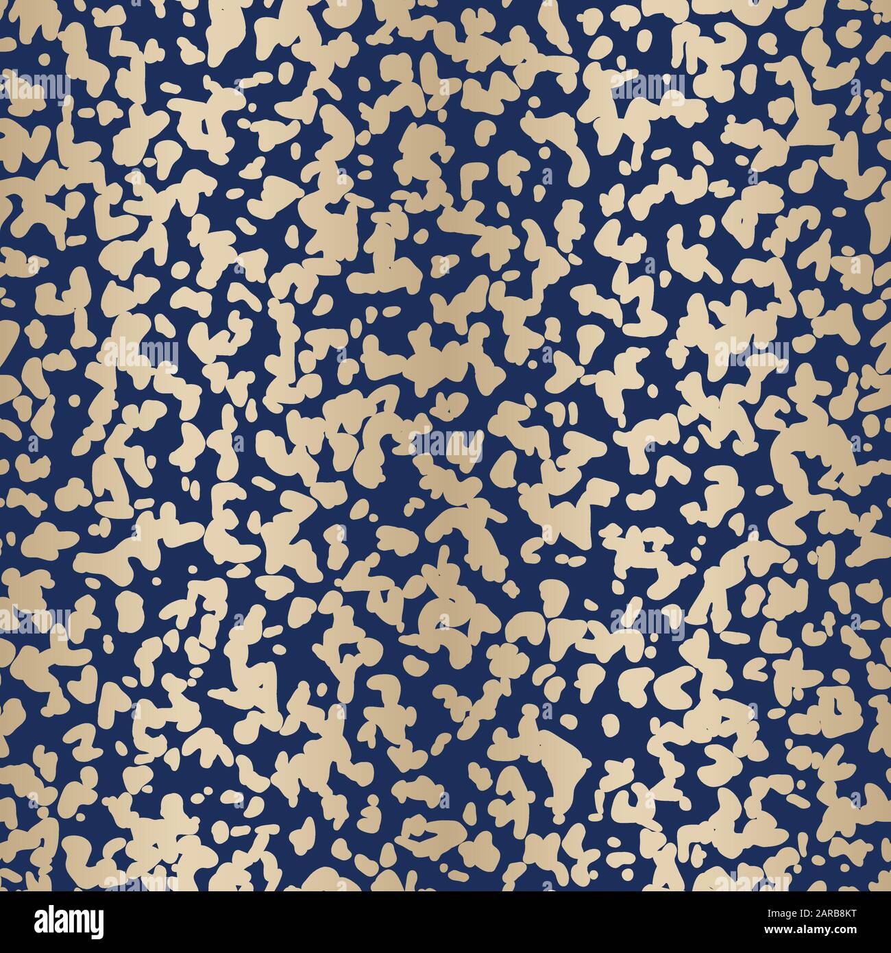 Abstract Hand-Drawn Gold Foil Spots Camo Animal Skin Vector 