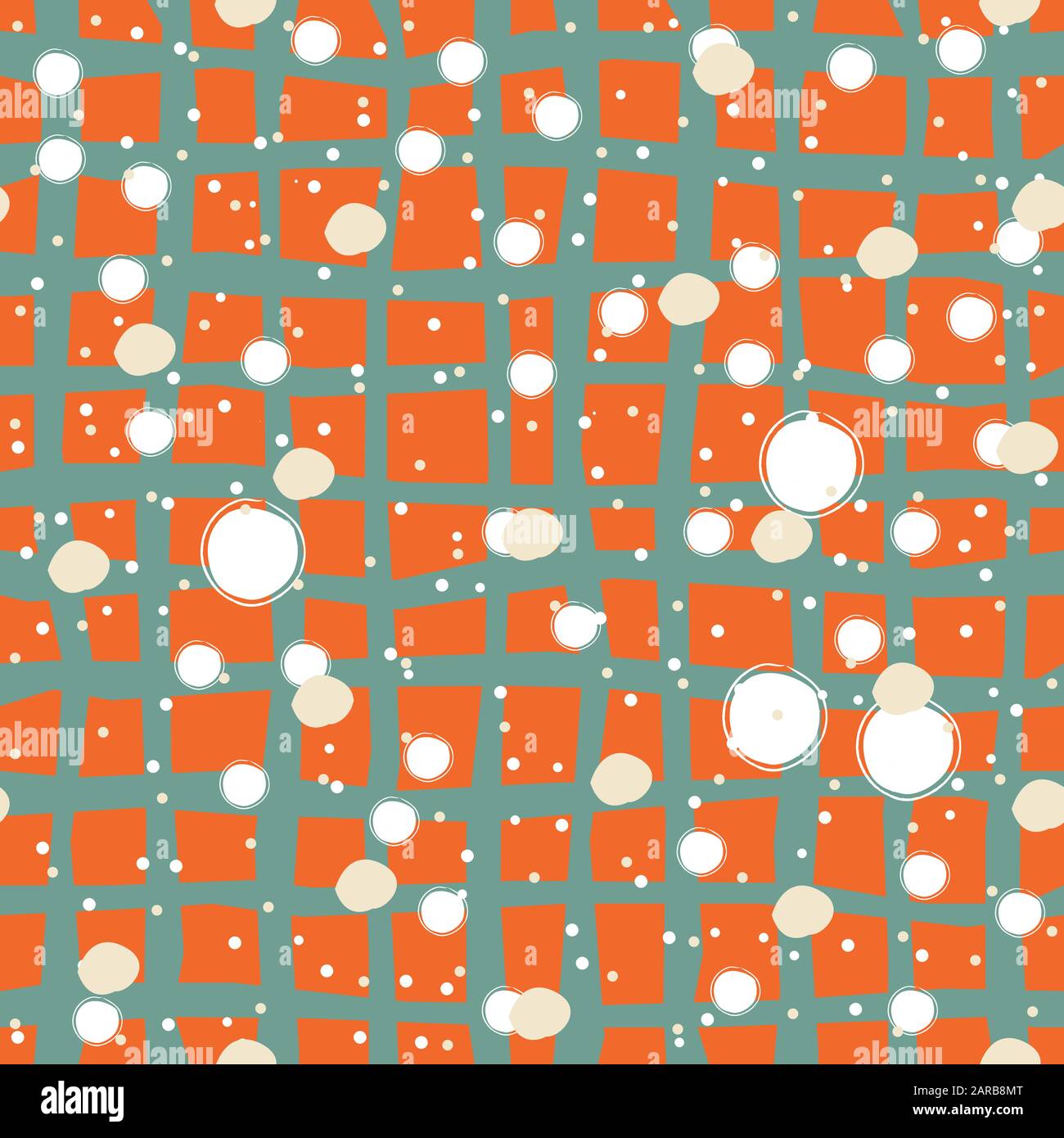 Seamless Pattern with big bubbles on pastel blue background. Repeating Pattern. Vector Illustration Stock Vector