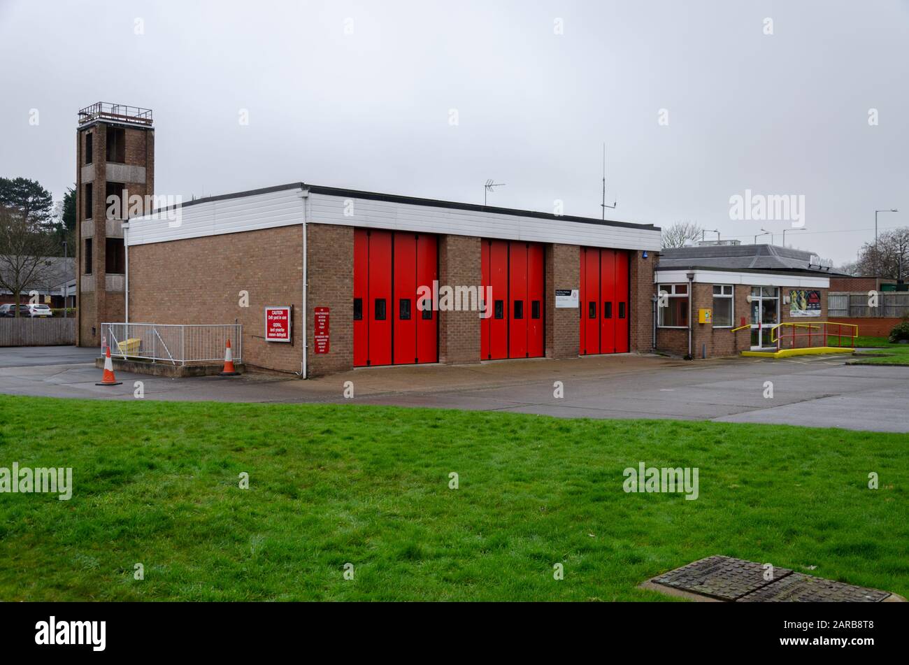 Mold, UK Jan 22, 2020 The Mold fire station at Lead Mills has been