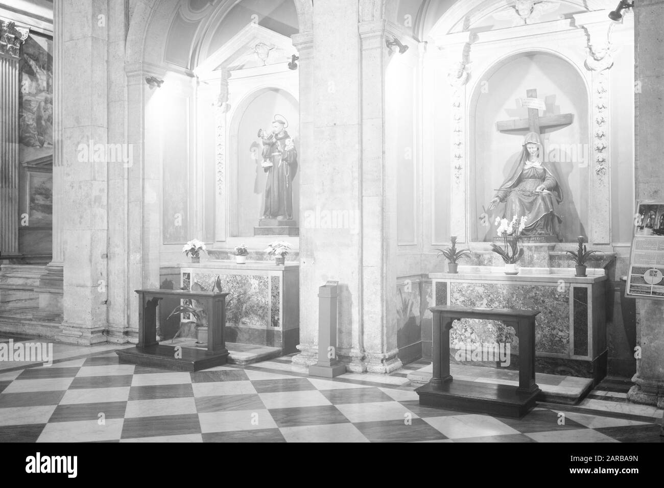 Rome, Italy - Dec 31, 2019: italy, rome, piazza navona, church of nostra signora del sacro cuore (our lady of the sacred heart) also known as san giac Stock Photo