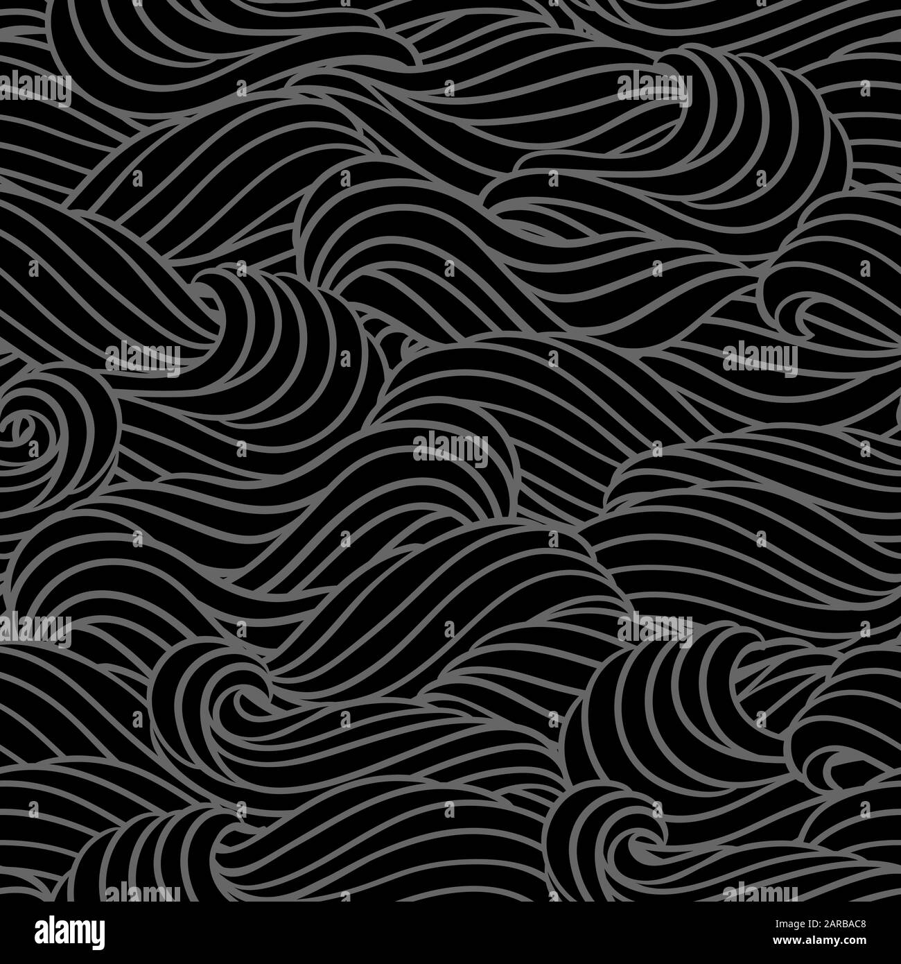 Seamless Wave Pattern Background With Sea River Or Water Texture Stock Vector Image Art Alamy