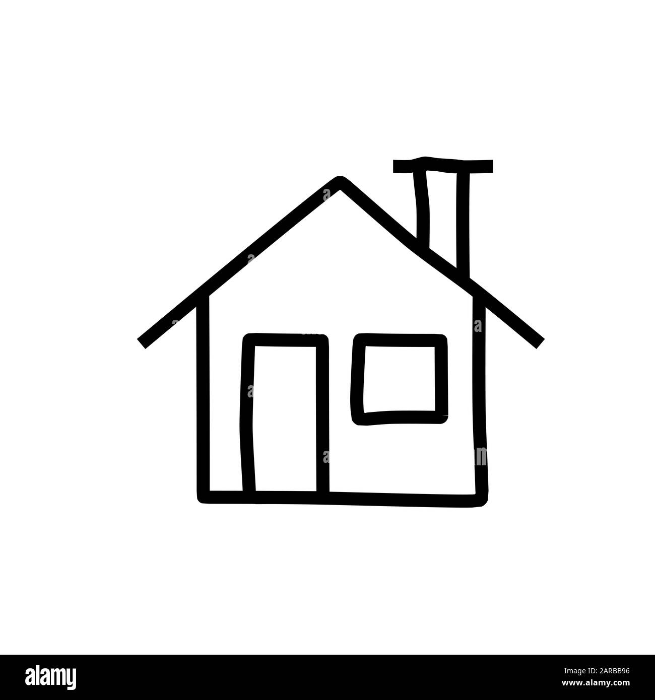 home house icon line design Stock Photo - Alamy