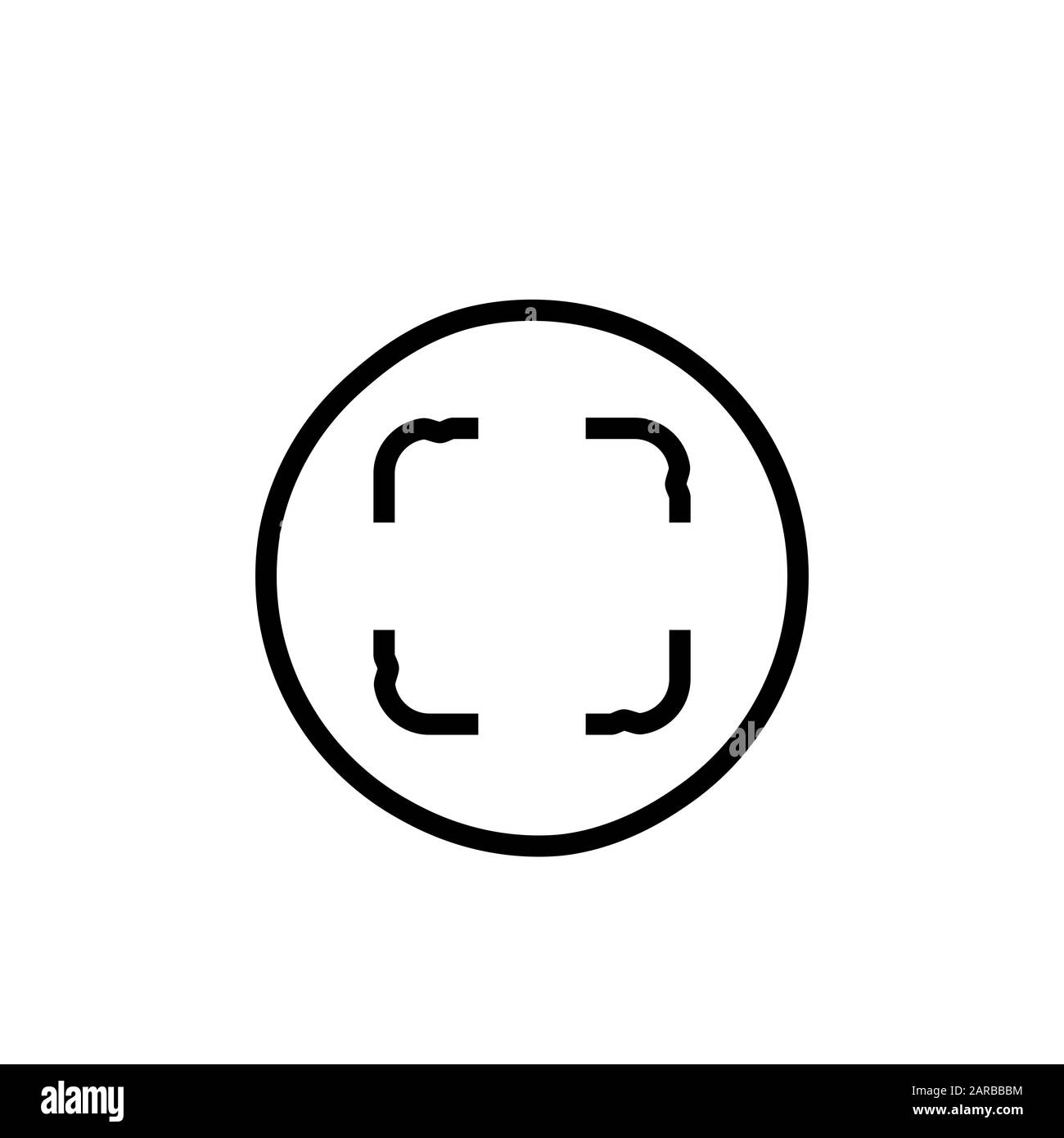 camera icon line design template Stock Photo - Alamy