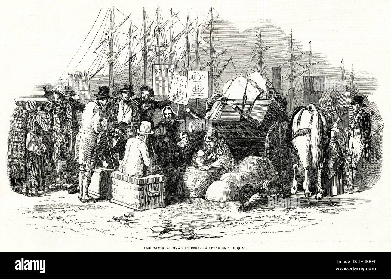 Irish emigrants 1851 hires stock photography and images Alamy