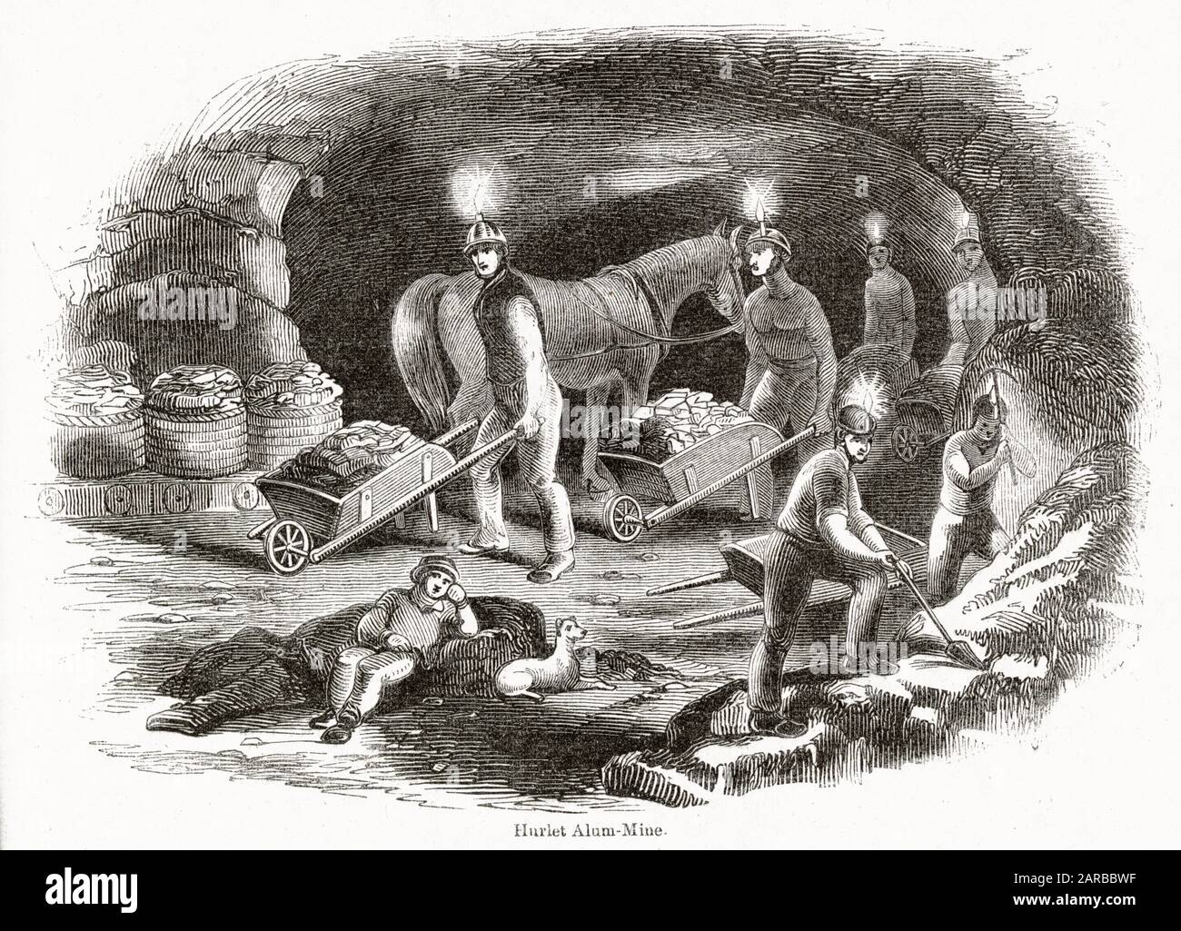 Alum Mine at Hurlet near Glasgow 1843 Stock Photo