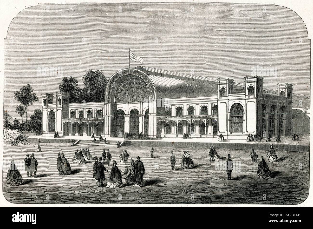 The international exhibition of 1865 hires stock photography and