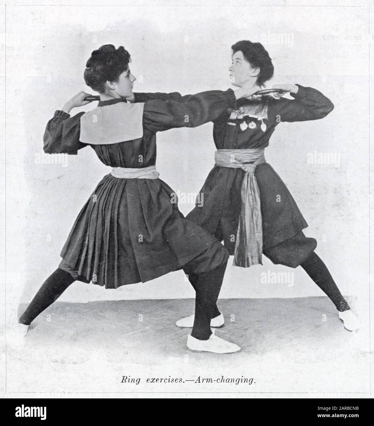 WomenÆs physical exercise 1906 Stock Photo