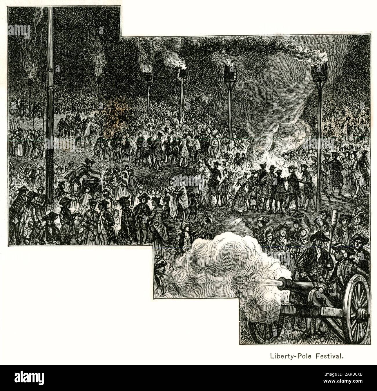 America The Stamp Act Celebrating the repeal of the Act Stock Photo