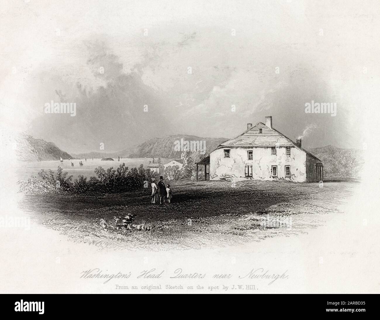 George Washigton's Headquarters at Newburgh,New York During The American War of Independence.     Date: 1782 Stock Photo