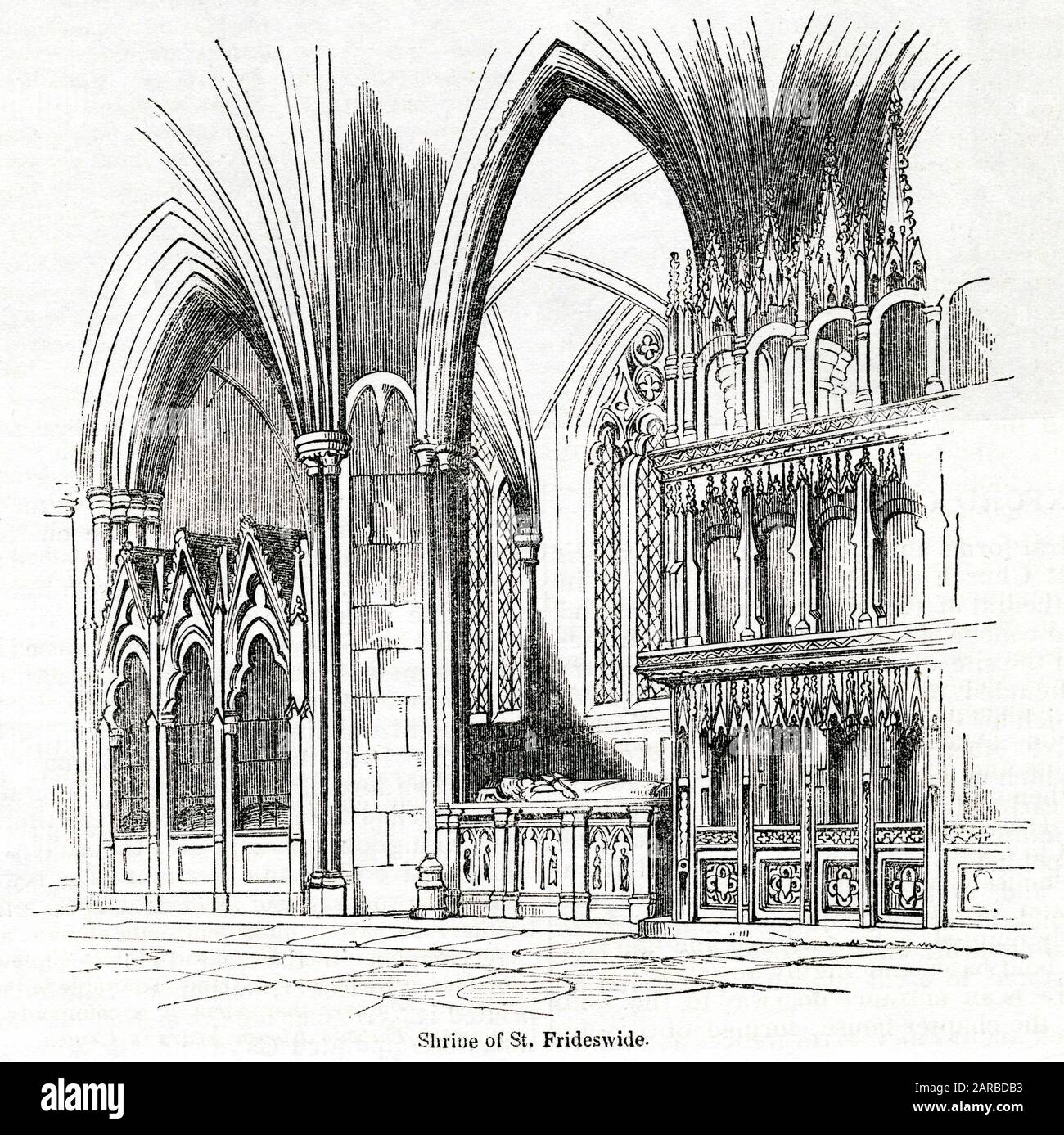 Shrine of St Frideswide, Christ Church Cathedral, Oxford Stock Photo