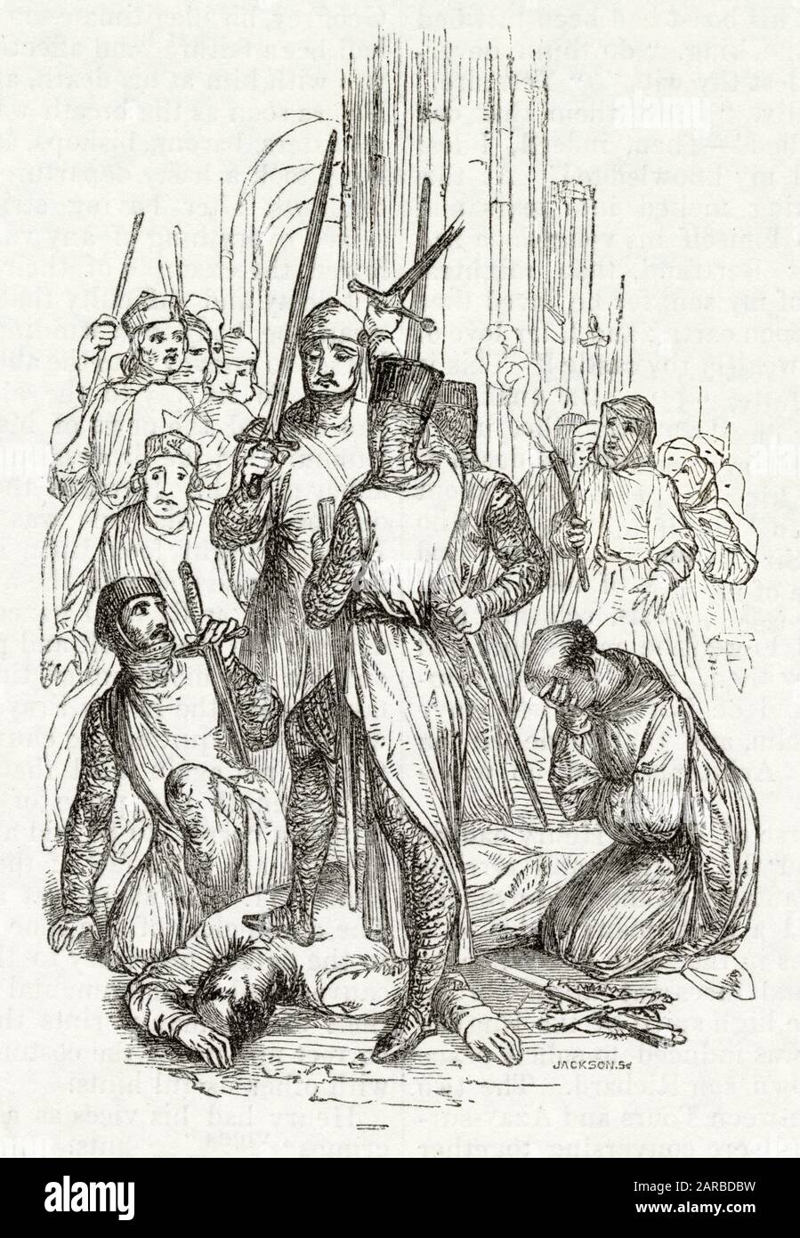 The British Valhalla -- Murder of Thomas Becket Stock Photo
