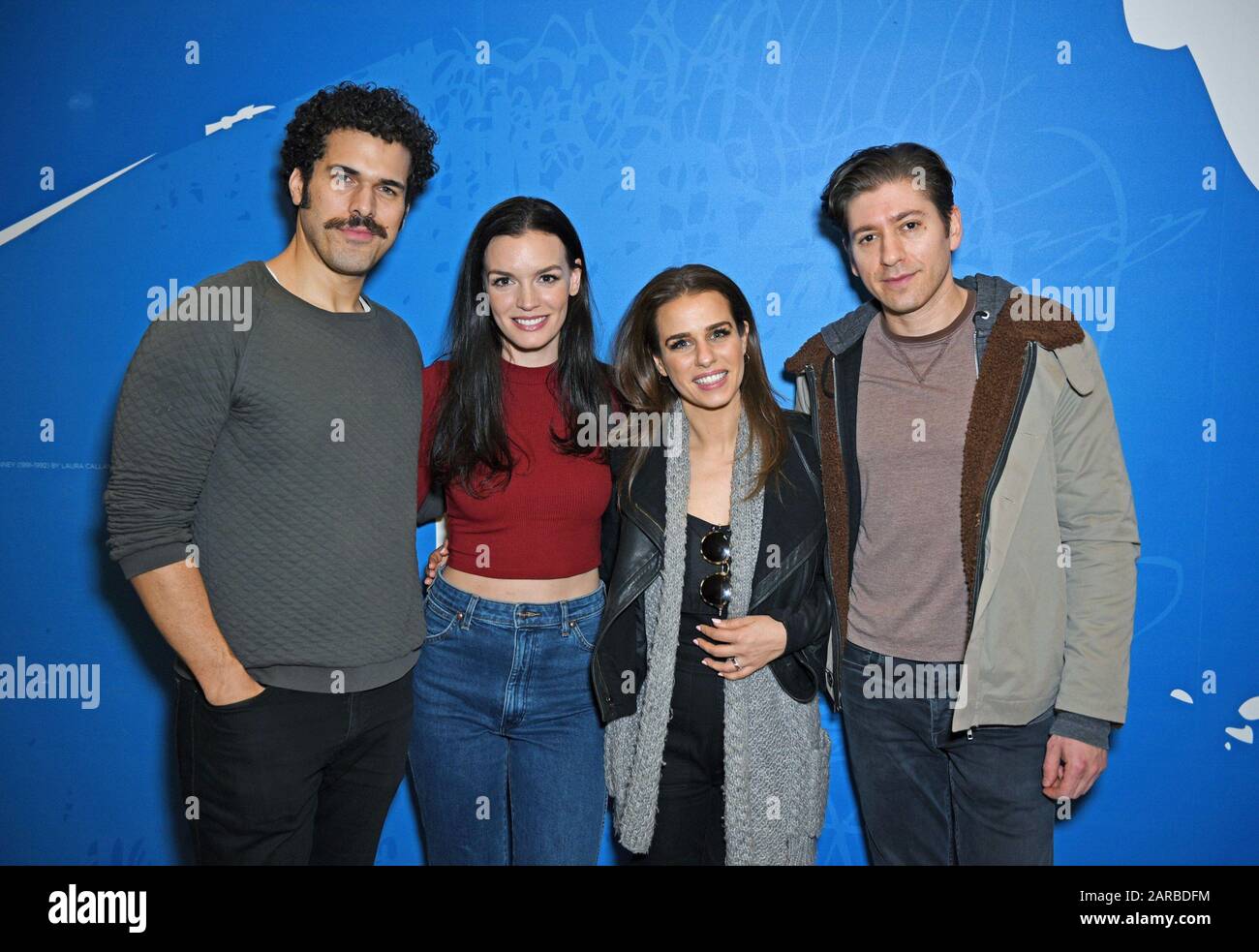 New York, NY, USA. 26th Jan, 2020. Joel Perez, Jennifer Damiano, Ana Nogueira, Michael Zegen in attendance for Bob & Carol & Ted & Alice Cast, Tthe New Group at the Pershing Square Signature Center, New York, NY January 26, 2020. Credit: Derek Storm/Everett Collection/Alamy Live News Stock Photo
