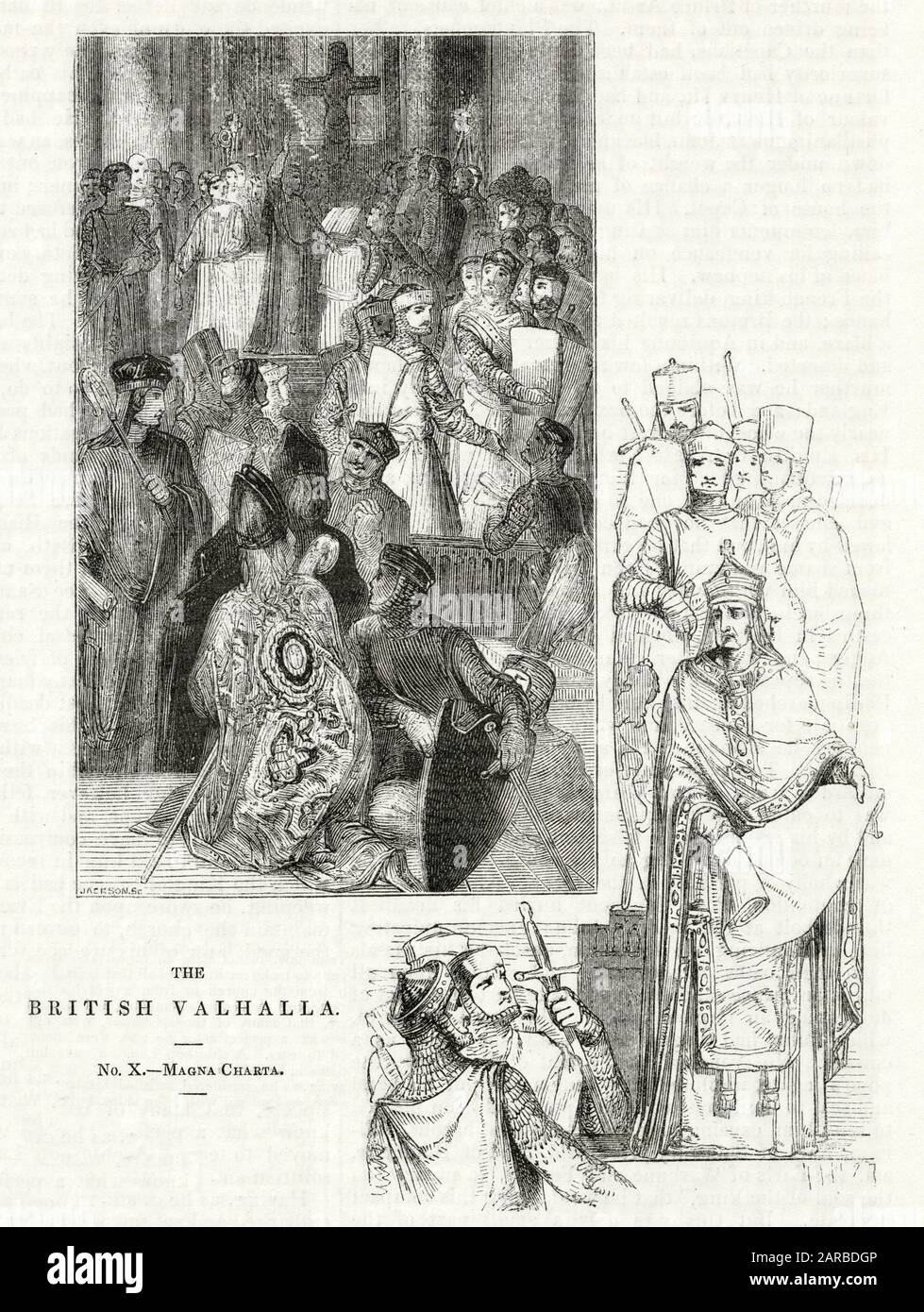 The British Valhalla -- Magna Carta Stock Photo