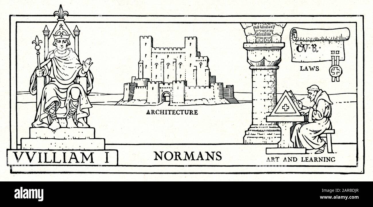 King William I (The Conqueror), Normans, architecture, laws, art and learning.   (4 of 4) Stock Photo