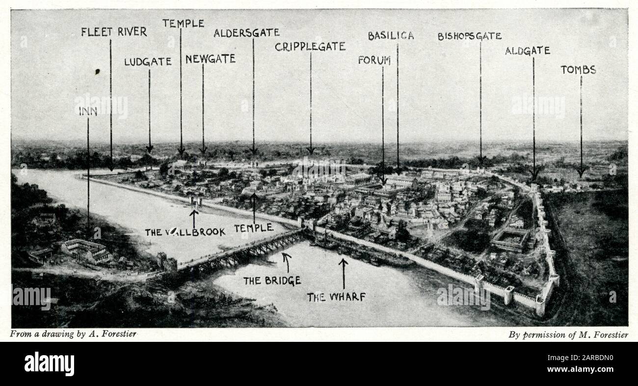 Roman gate at newgate city of london hires stock photography and