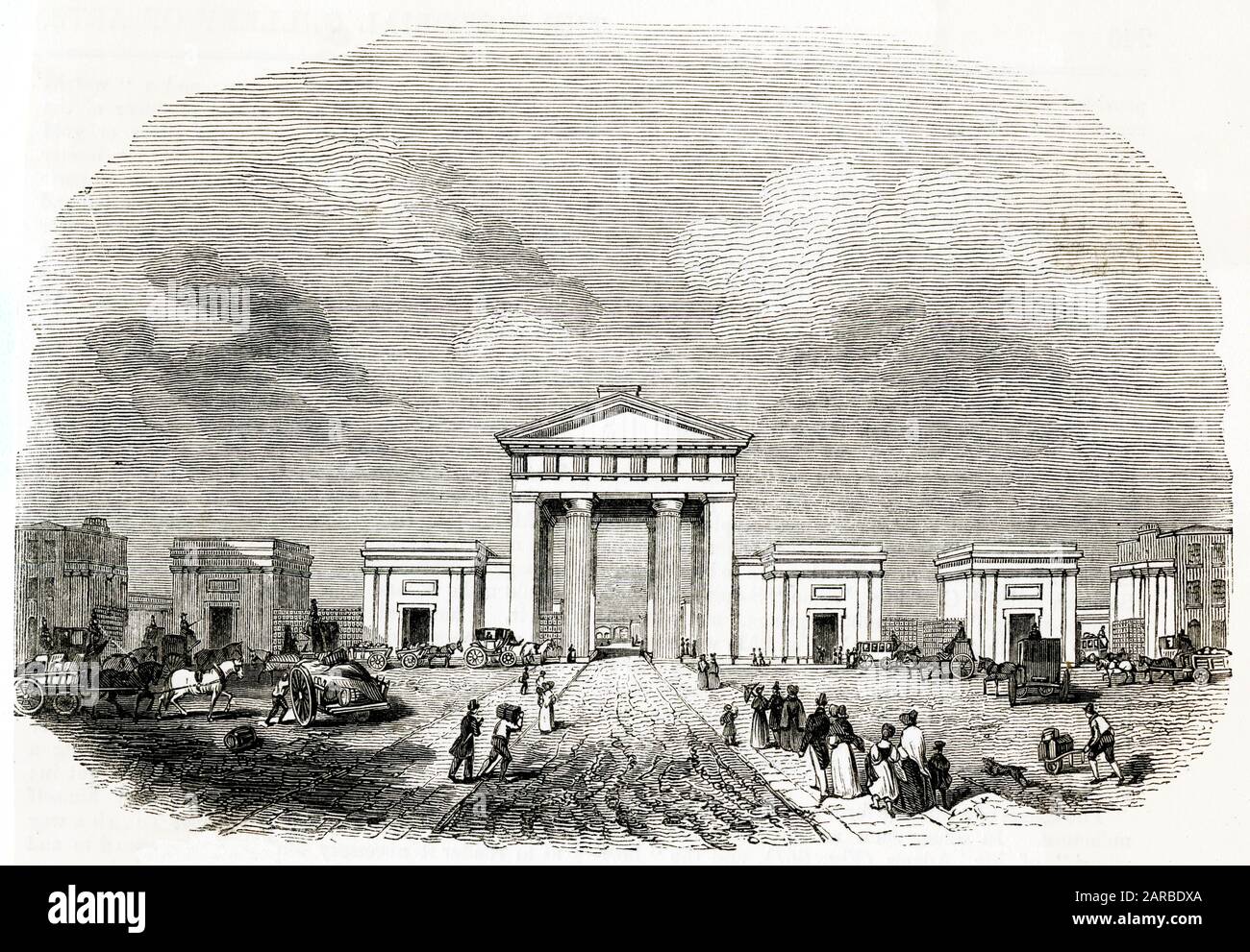 The Euston Square Terminus, before the construction of the Hotels. Stock Photo
