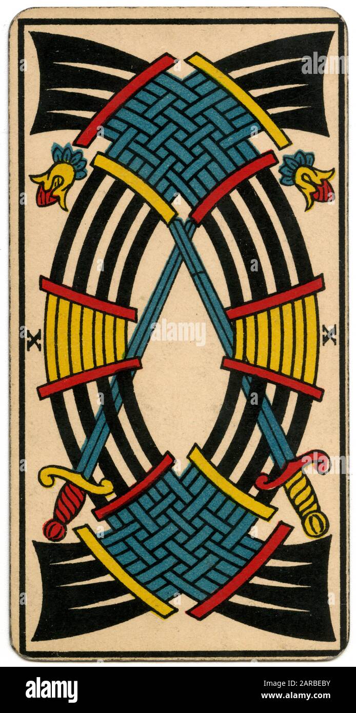 Yellow Le Tarot de Marseille Cards by Dal Negro
