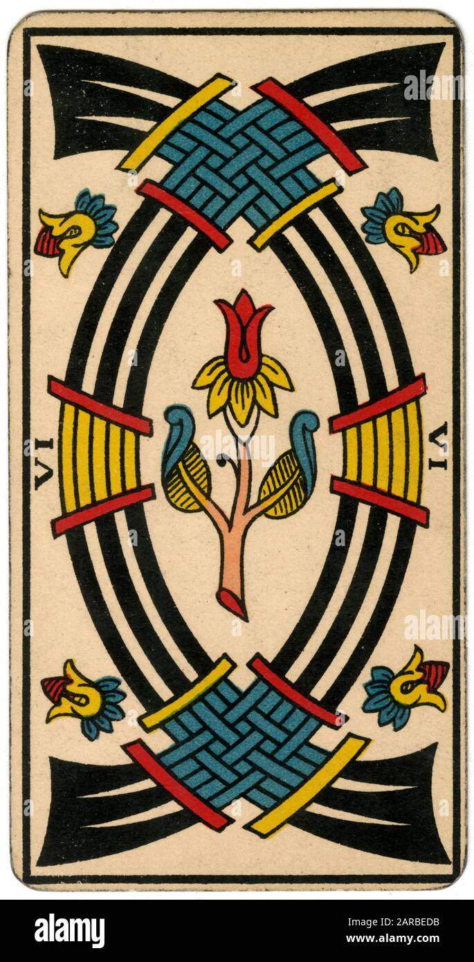 Tarot Card - Epees (Swords) VI Stock Photo - Alamy