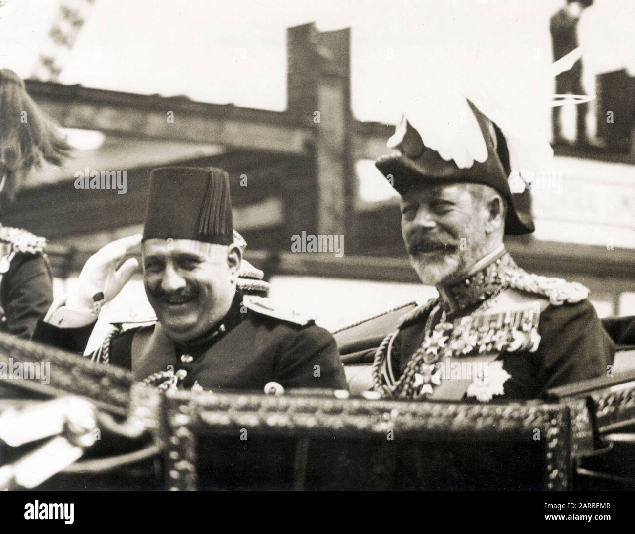 King Fuad of Egypt's Official Visit to Great Britain Stock Photo