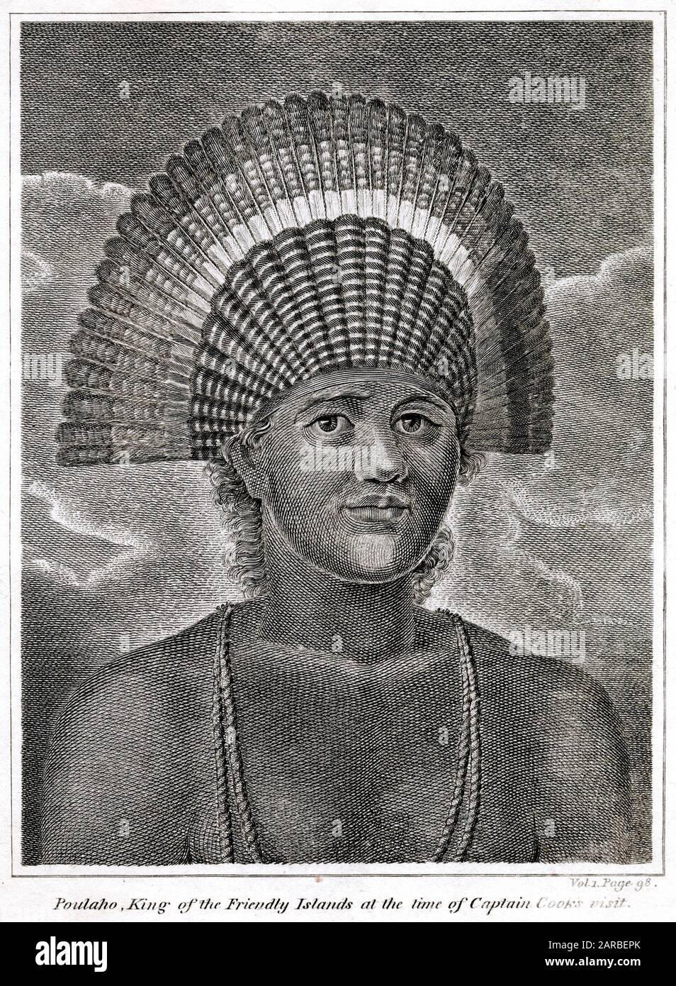 Poulaho, King of the Friendly Islands (Tonga) Stock Photo