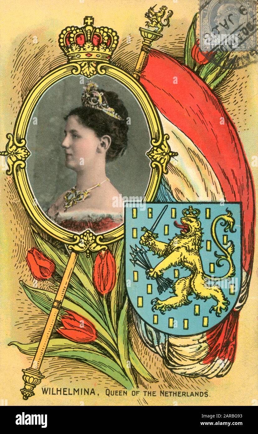 Queen Wilhelmina of The Netherlands (1880-1962).     Date: 1908 Stock Photo