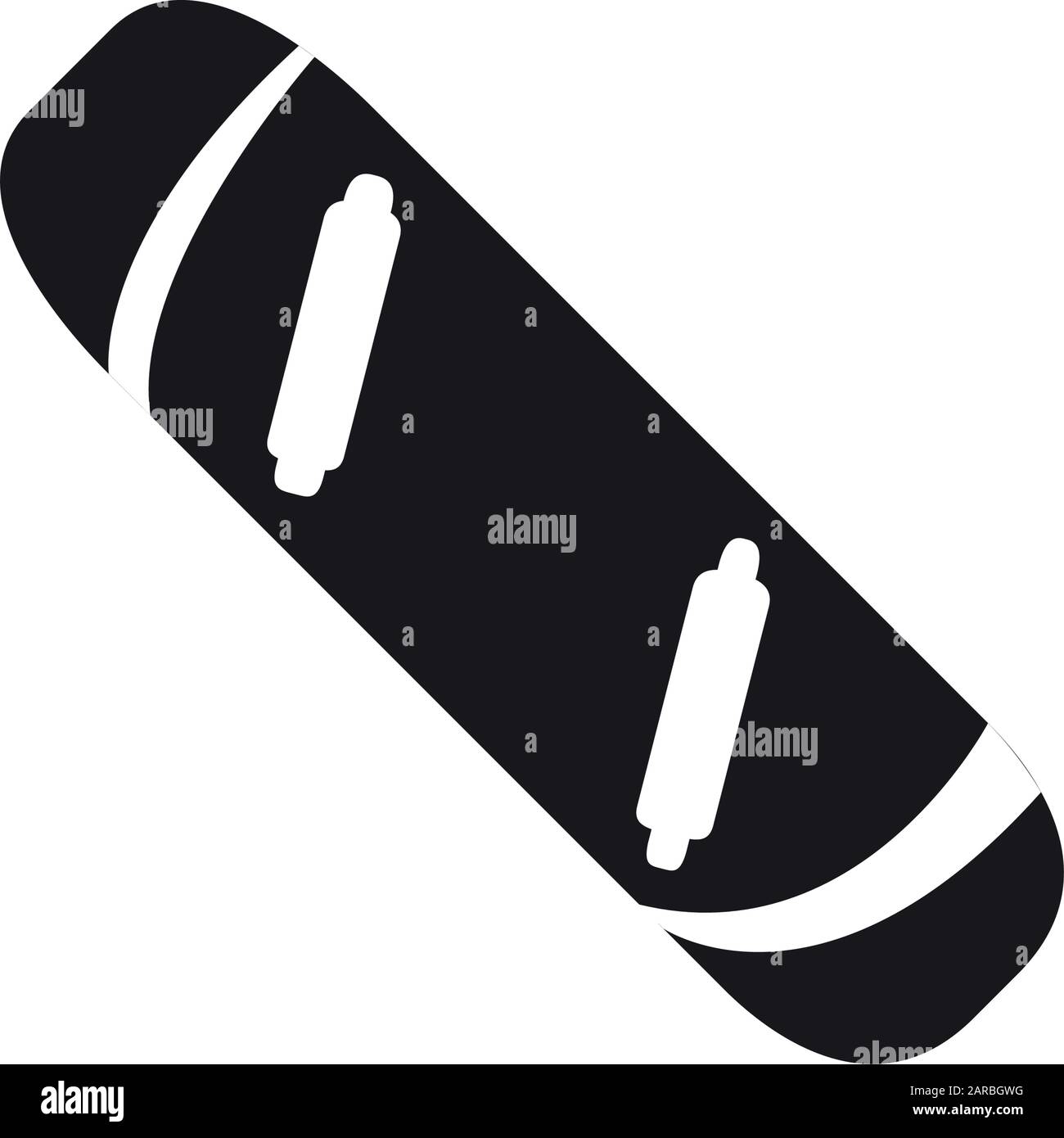 Isoalted snow ski board Stock Vector