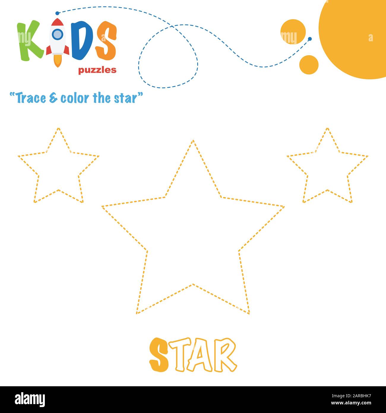 Trace & color the shape. Preschool worksheet practice. Printable easy ...