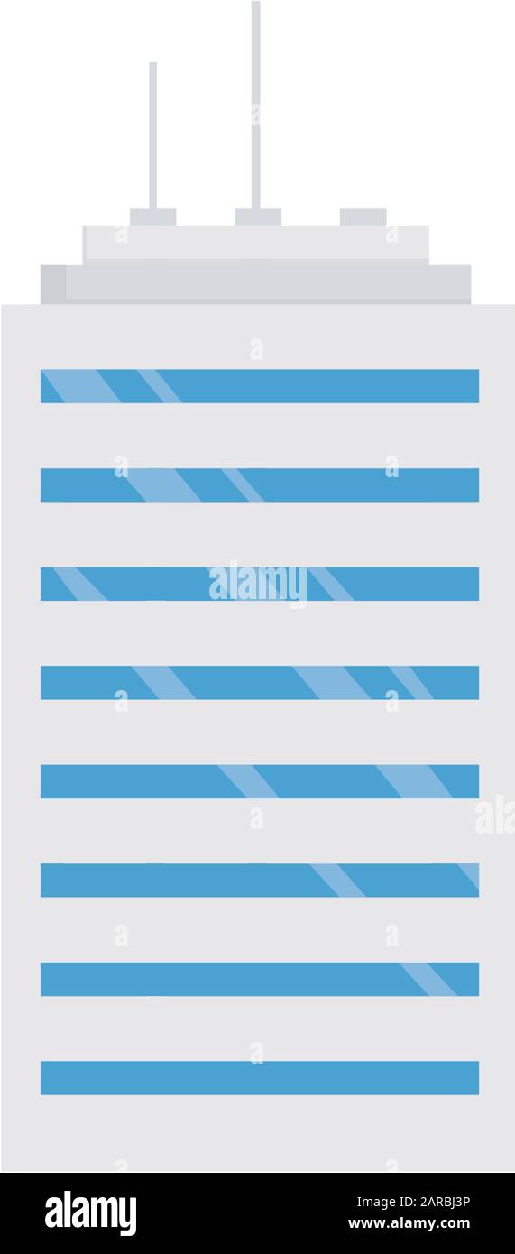 urban building tower antenna roof icon on white background vector ...