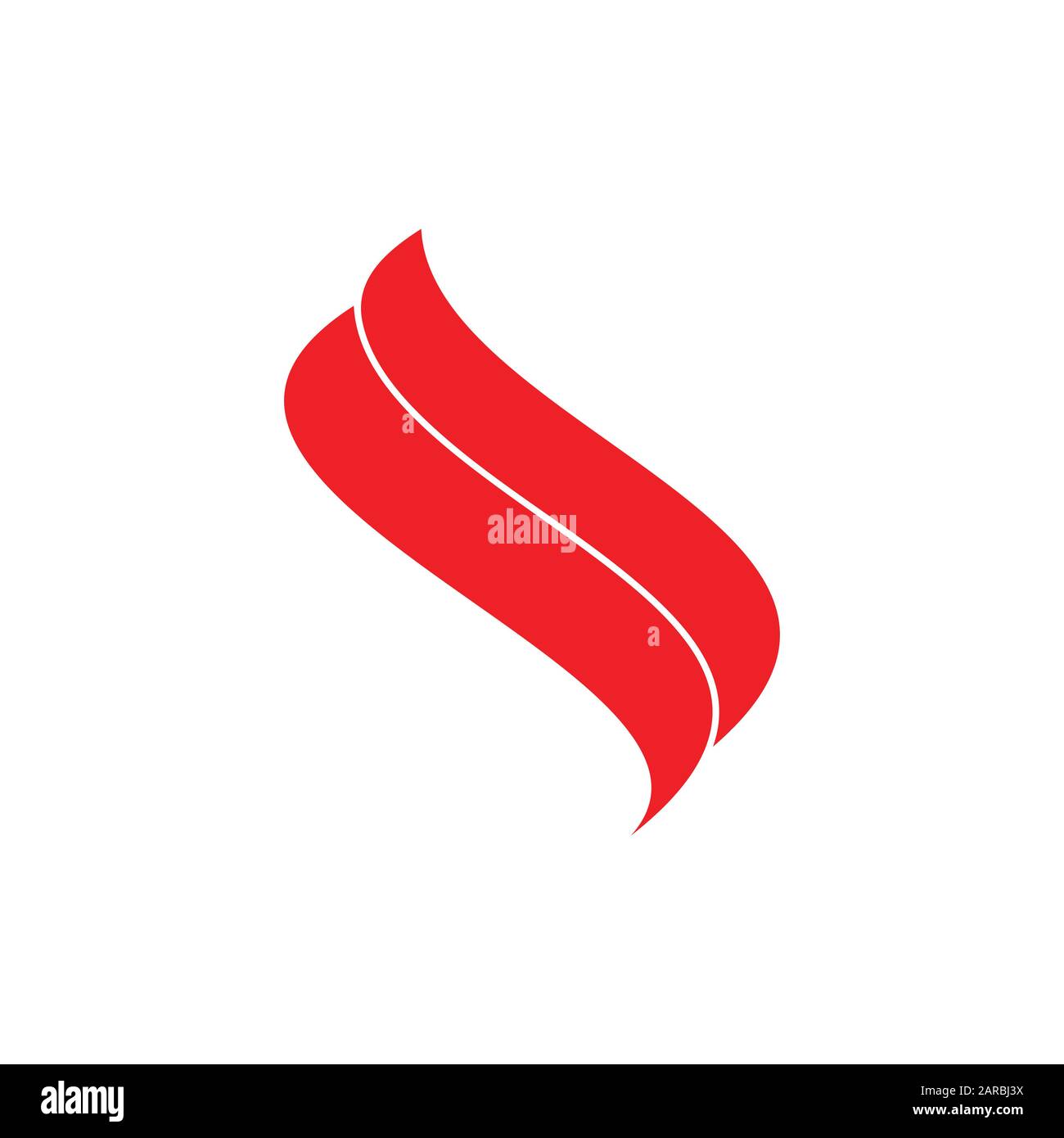 stripes flame curves simple logo vector Stock Vector