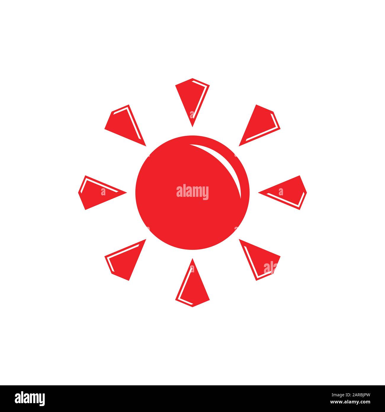 shine sun gems design logo vector Stock Vector
