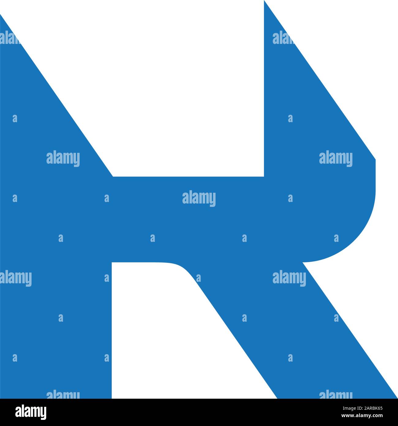 letter rk simple geometric logo vector Stock Vector