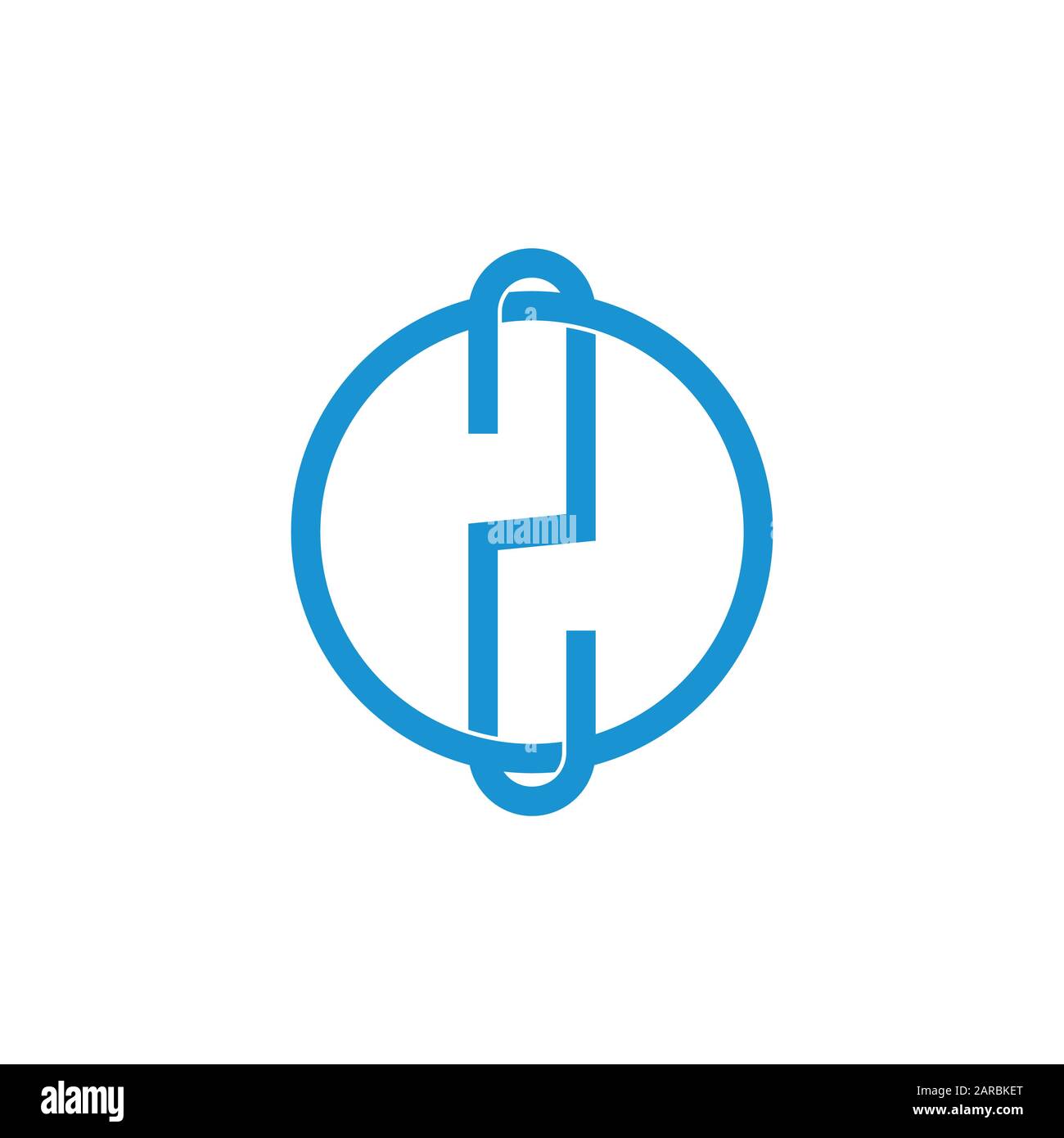 letter o2 linked overlap logo vector Stock Vector