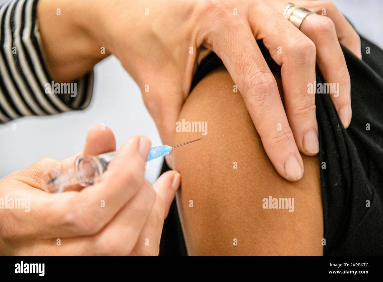 vaccination injection Stock Photo