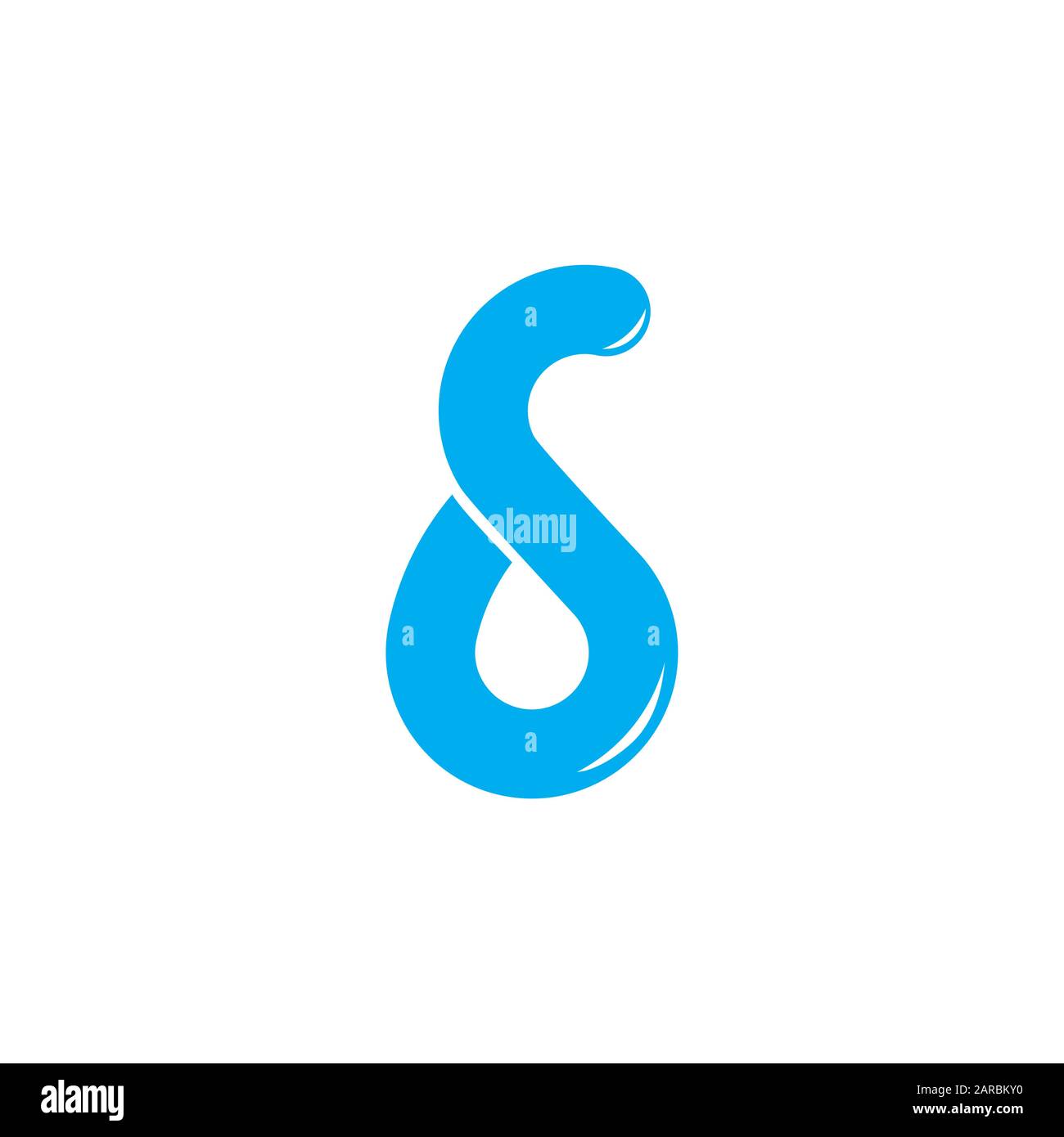 abstract letter ds blue water design logo vector Stock Vector Image ...