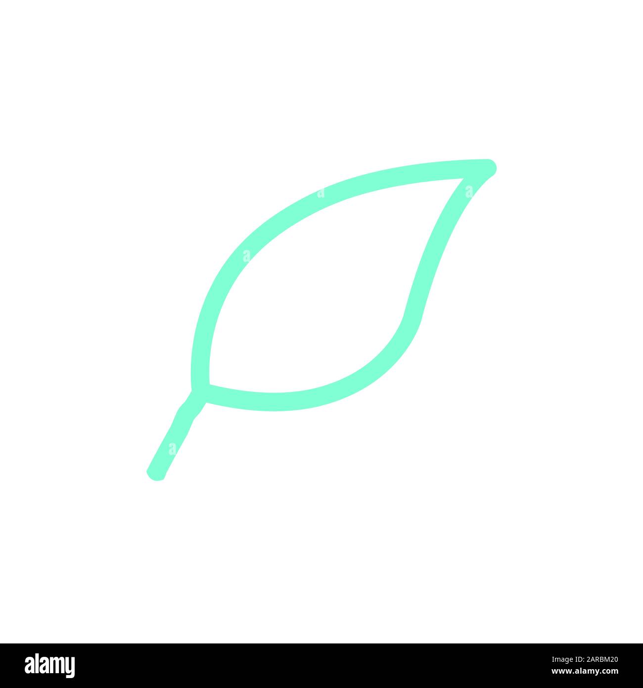 Leaf icon line design template Stock Photo - Alamy
