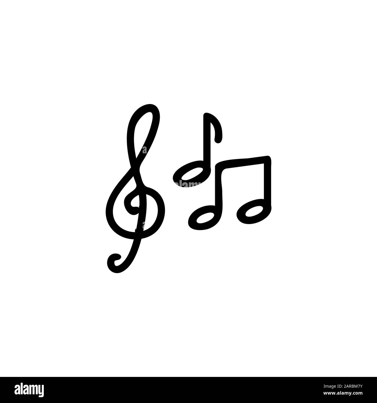 music icon line design template Stock Photo