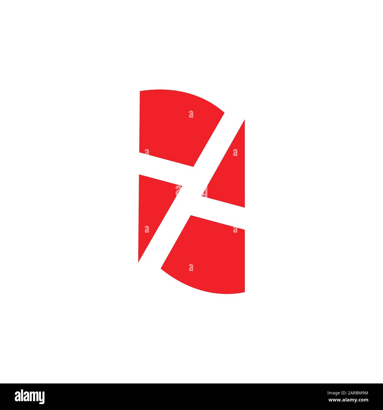 abstract letter kk negative space logo vector Stock Vector