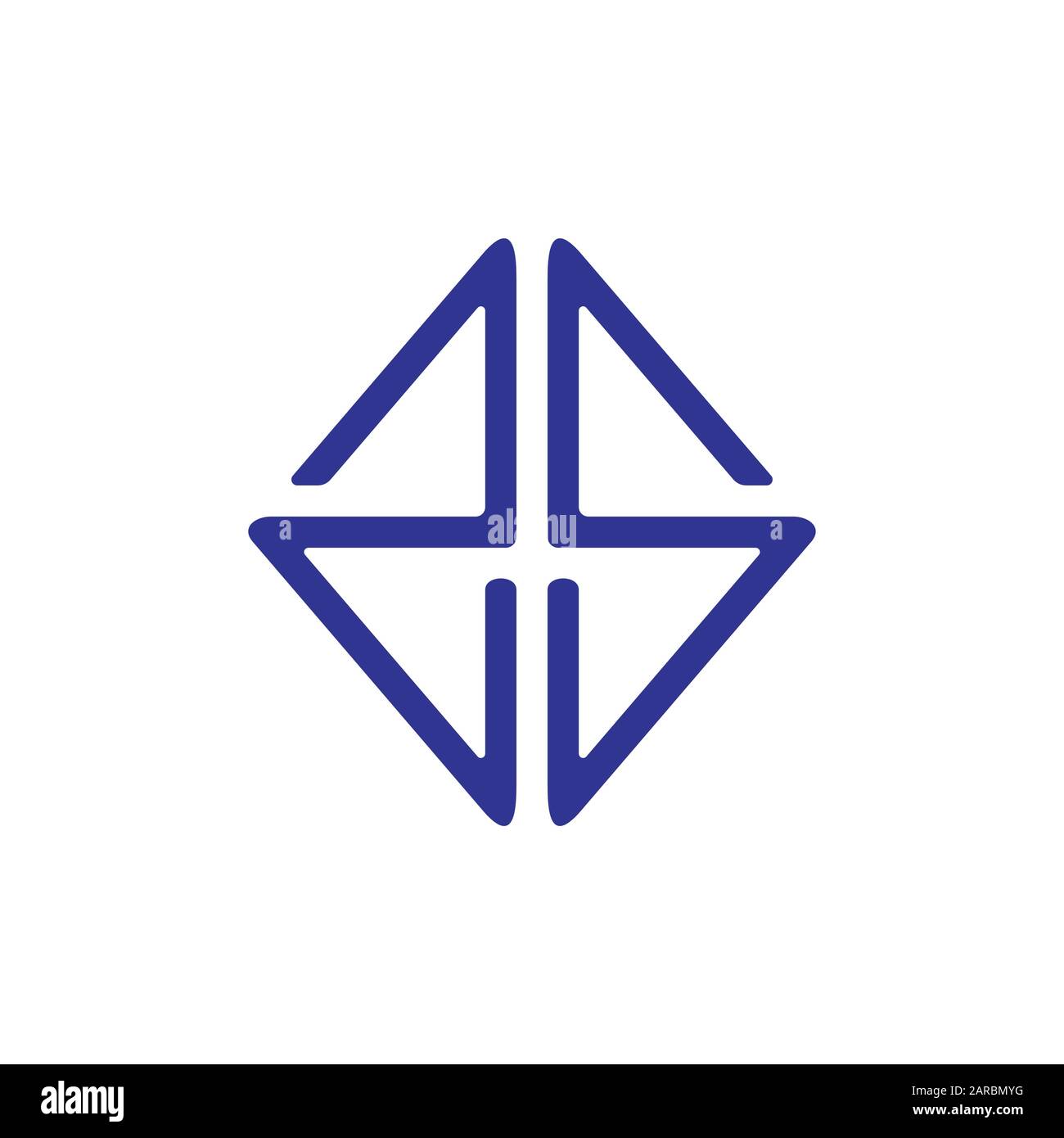letter zs square geometric simple logo vector Stock Vector